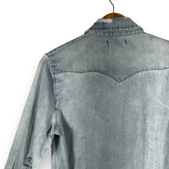 Dear John Denim Logan Distressed Coverall Romper, Lt. Blue Wash, Size Small, NWT - Picture 13 of 16